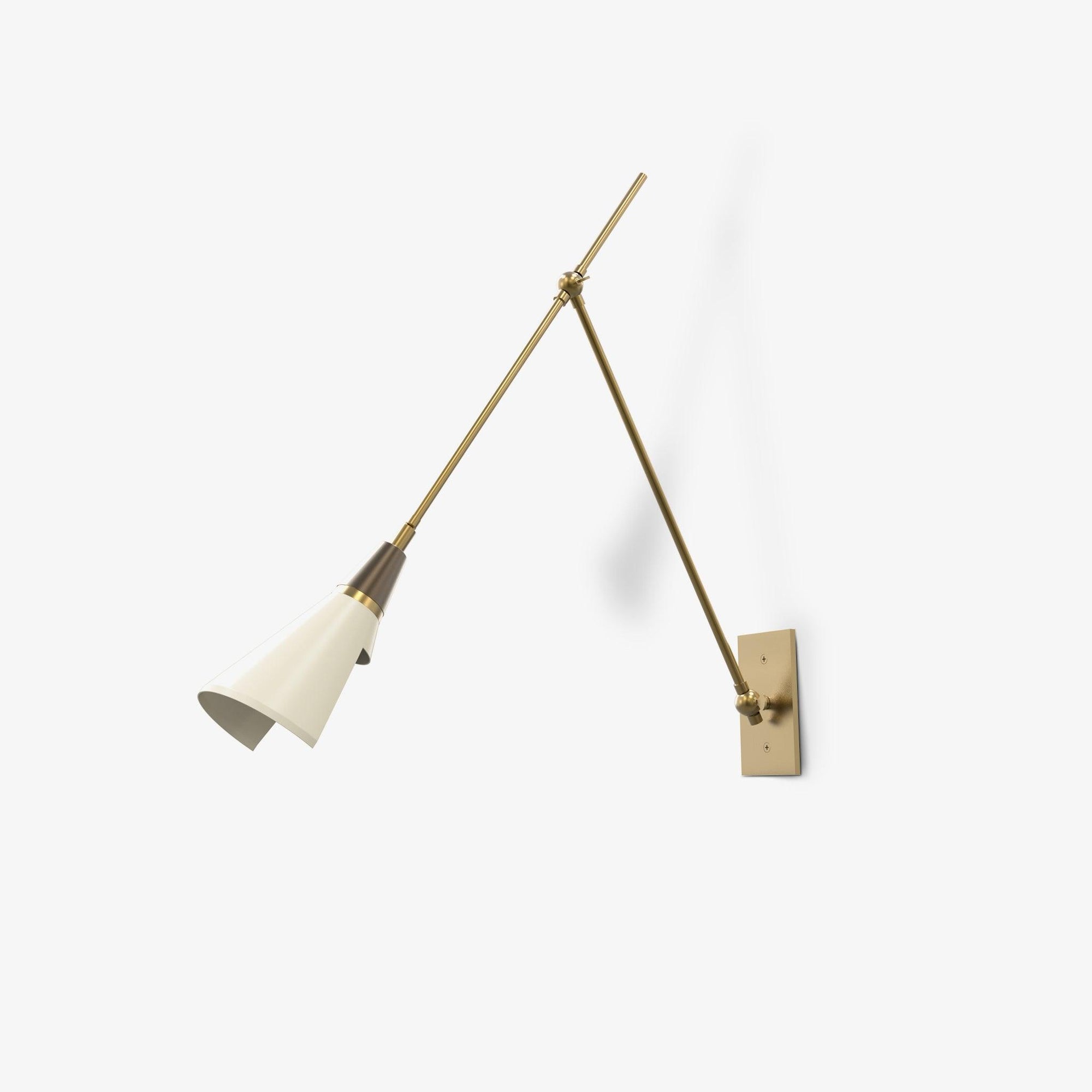 Edge Angled Shade Midcentury Inspired Wall Lamp