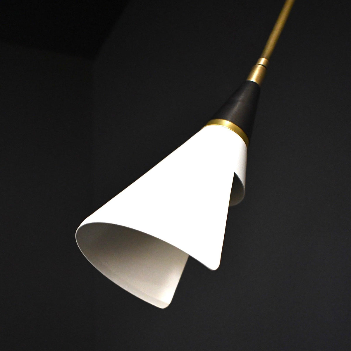 Edge Angled Shade Midcentury Inspired Wall Lamp