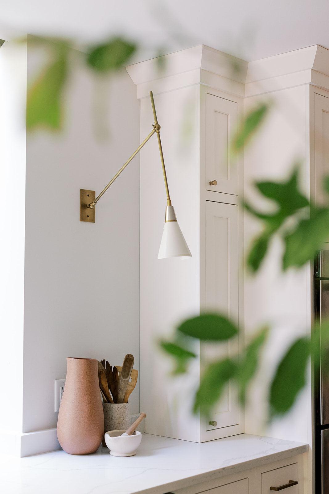 Edge Angled Shade Midcentury Inspired Wall Lamp