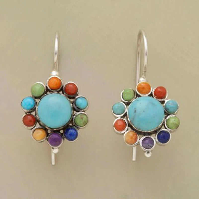 Romantic Multicolour Turquoise Earrings
