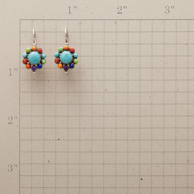 Romantic Multicolour Turquoise Earrings