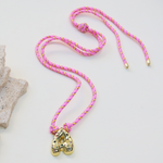 Load image into Gallery viewer, Chunky Gemstone Accented Initial Rope Necklace
