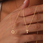 Load image into Gallery viewer, 14k Sleek Serif Initial Necklace
