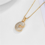 Load image into Gallery viewer, 14k Diamond Dazzle Bubble Initial Necklace

