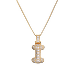 Load image into Gallery viewer, 14k Diamond Dazzle Bubble Initial Necklace
