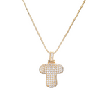 Load image into Gallery viewer, 14k Diamond Dazzle Bubble Initial Necklace
