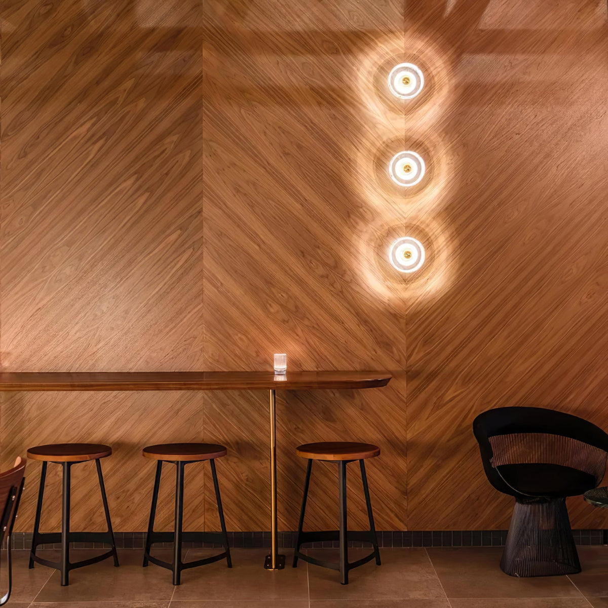 Marble Concentric Disc Contemporary Wall Lamp