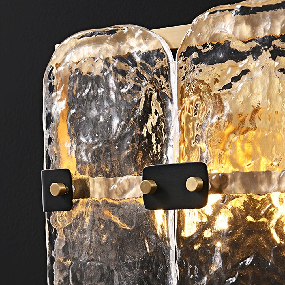 Hand Blown Glass Brass Finish Wall Sconce