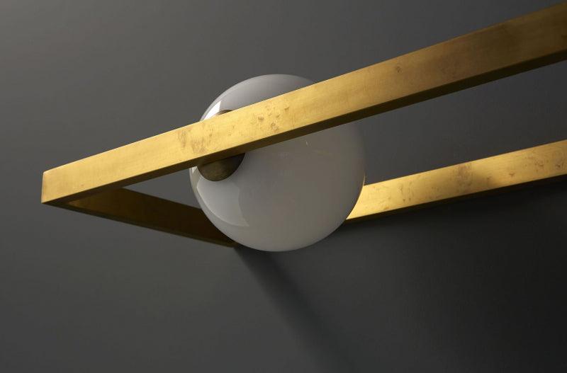 Murano Glass Luxe Brass Finish Wall Sconce