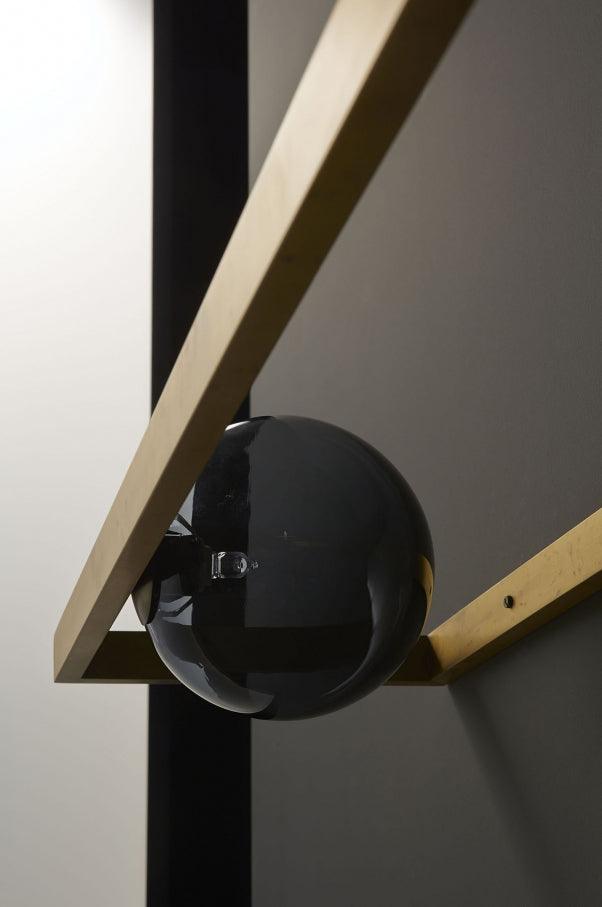 Murano Glass Luxe Brass Finish Wall Sconce