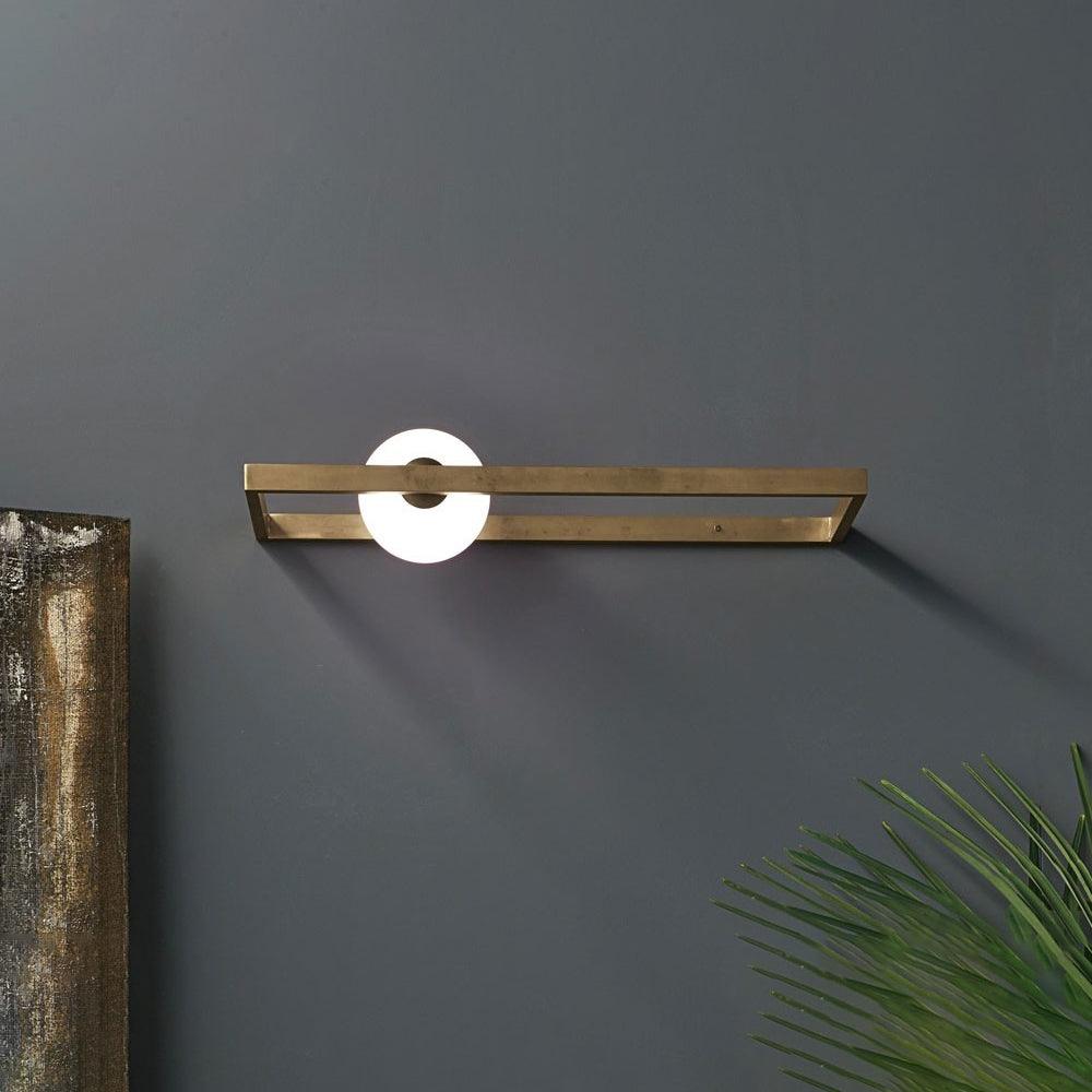 Murano Glass Luxe Brass Finish Wall Sconce