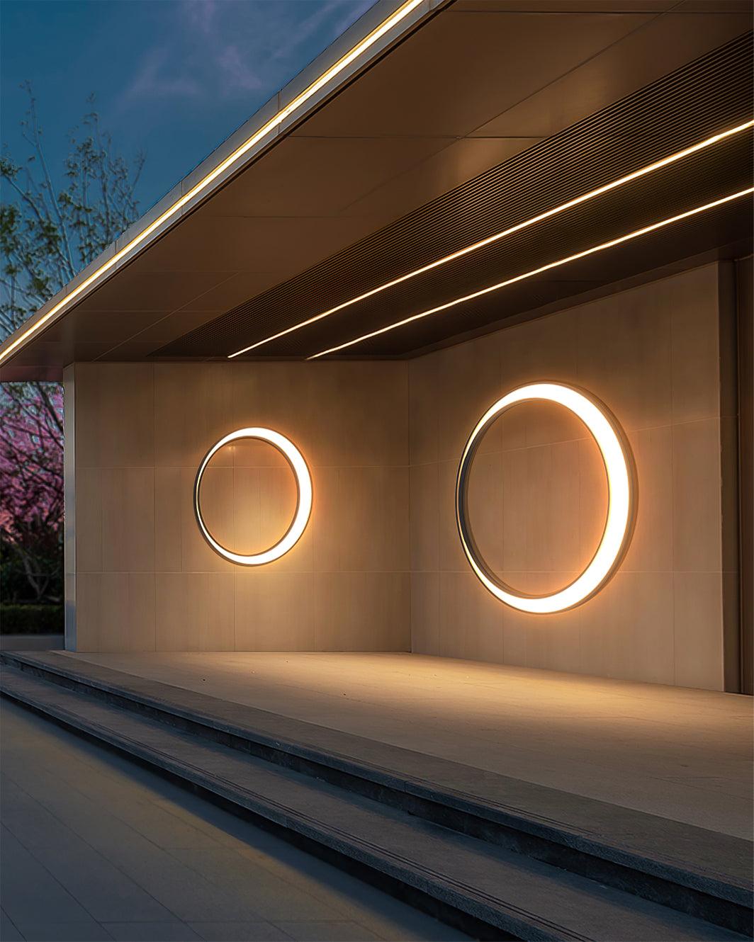 Moon Shaped Contemporary Outdoor Wall Light