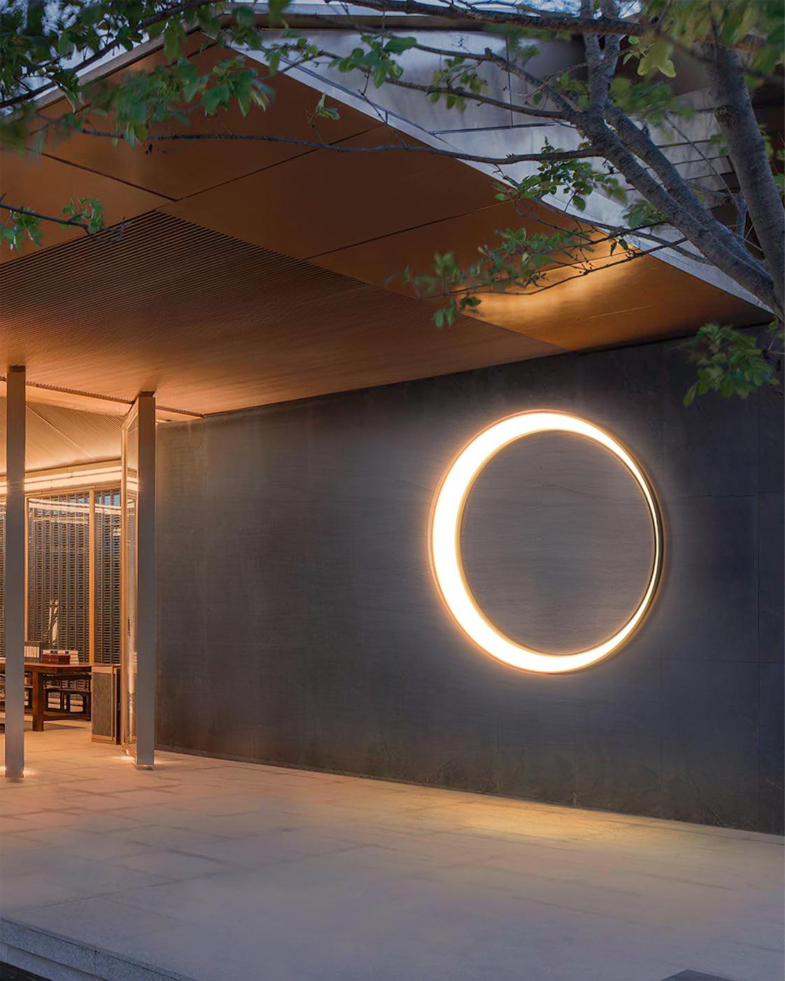Moon Shaped Contemporary Outdoor Wall Light
