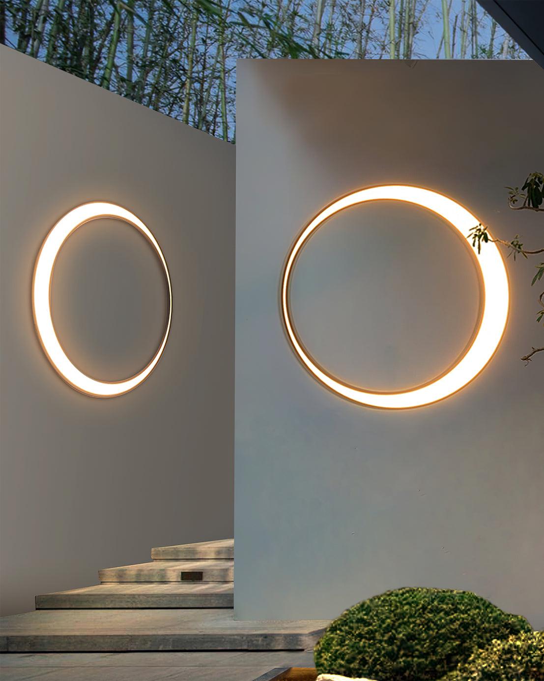 Moon Shaped Contemporary Outdoor Wall Light