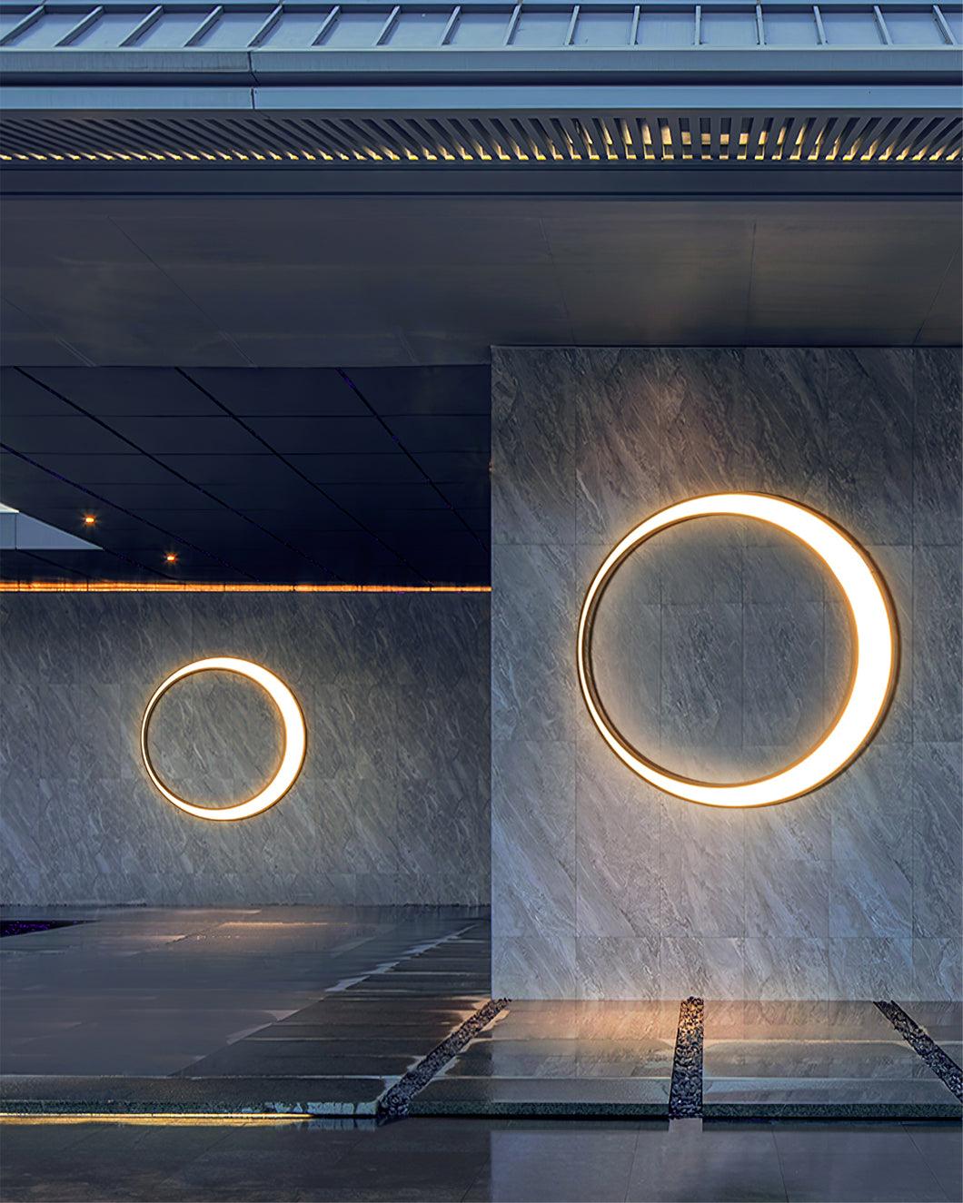 Moon Shaped Contemporary Outdoor Wall Light