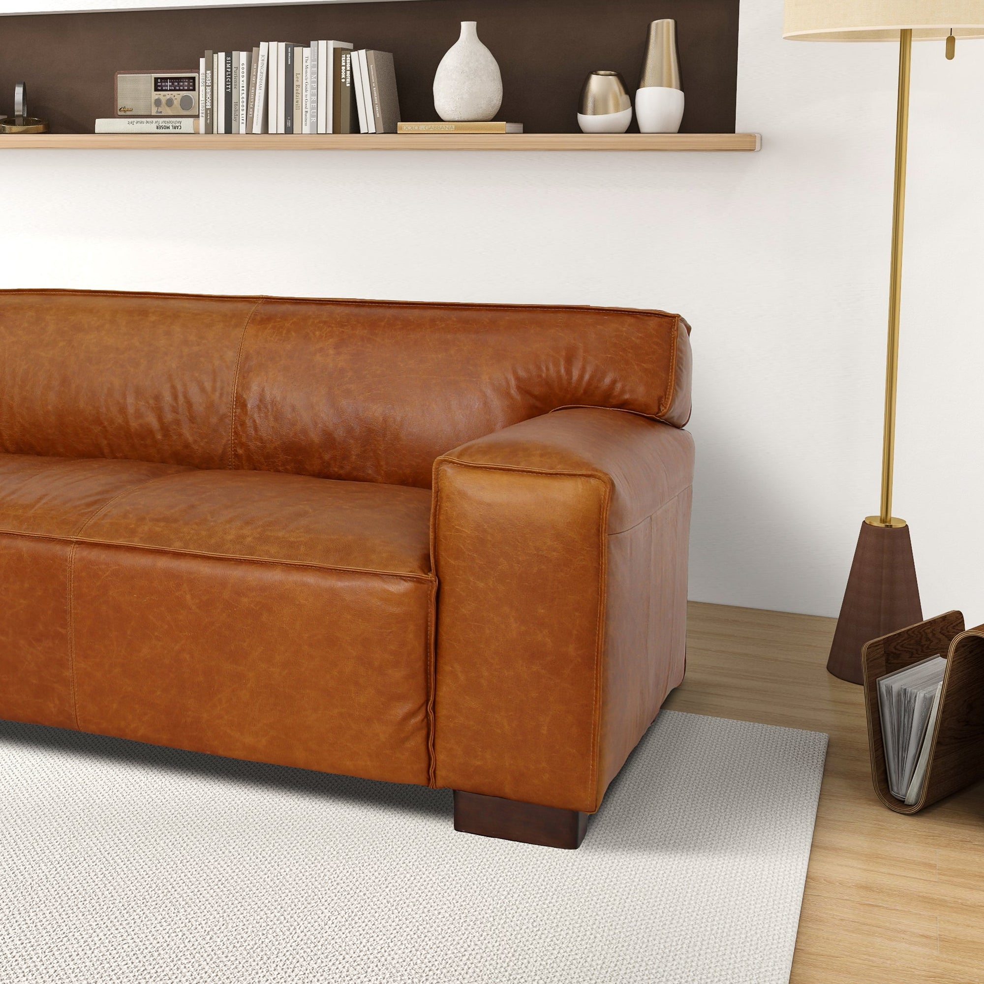 Camden Vintage Cognac Leather Sofa