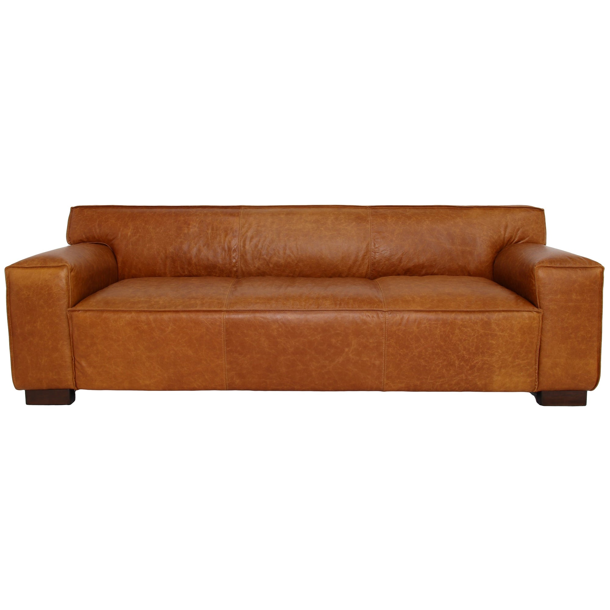 Camden Vintage Cognac Leather Sofa