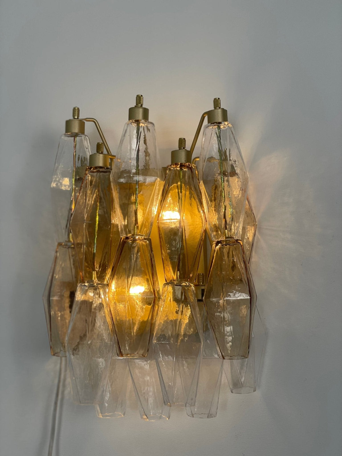 Rhombus Artisan Handblown Glass Wall Lamp