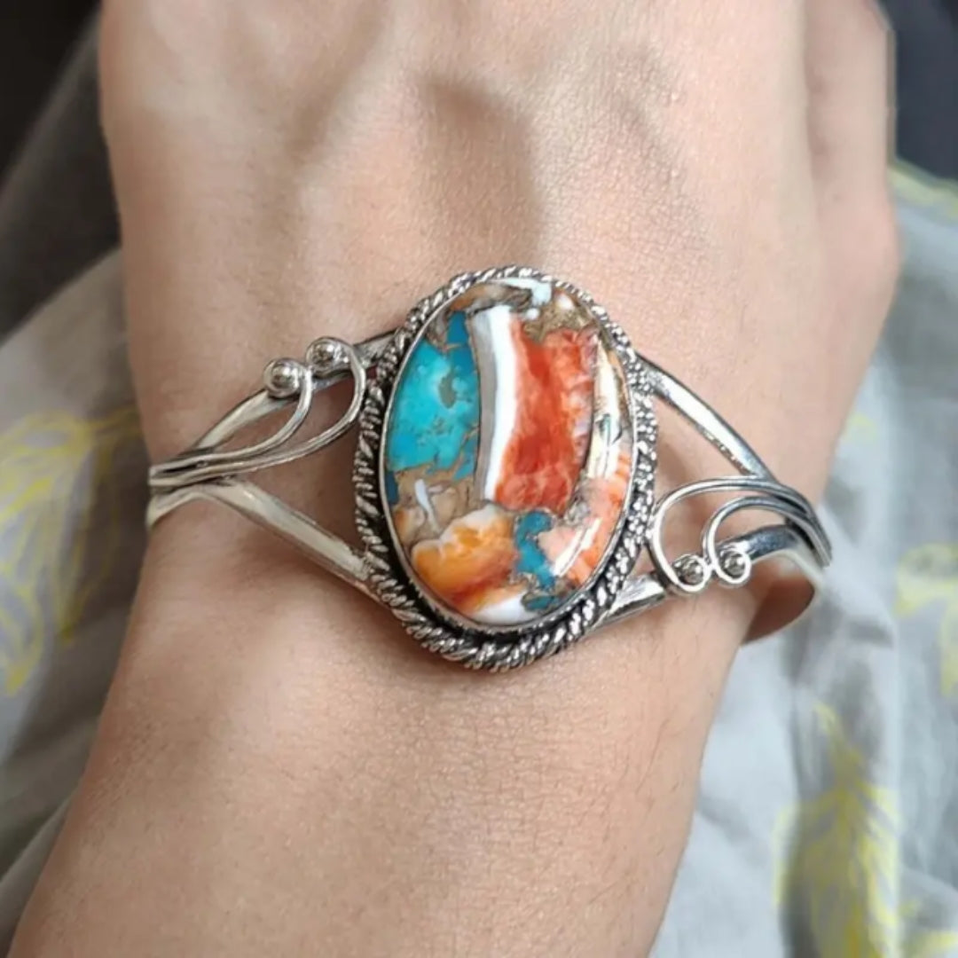 Delicate gemstone charm bracelet