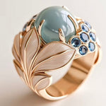 Load image into Gallery viewer, Elegant Leaf Statement Ring in Gold
