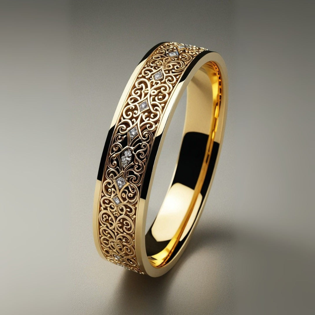 Romantic Statement Ring in Gold