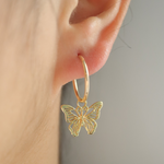 Load image into Gallery viewer, Butterfly Earrings Hollow Butterfly Dangle
