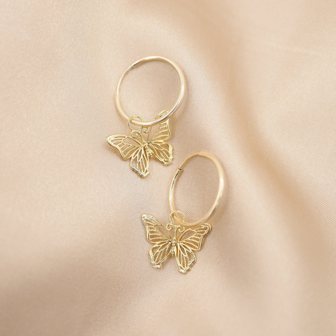 Butterfly Earrings Hollow Butterfly Dangle