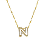 Load image into Gallery viewer, Dazzling Diamond Initial Necklace

