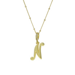 Load image into Gallery viewer, Elegant Cursive Font Satellite Chain Initial Necklace
