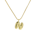 Load image into Gallery viewer, Chunky Feminine Letter Initial Necklace
