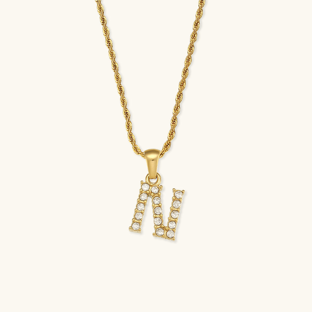 Maeve Diamond Initial Letter Necklace
