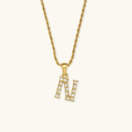 Load image into Gallery viewer, Maeve Diamond Initial Letter Necklace

