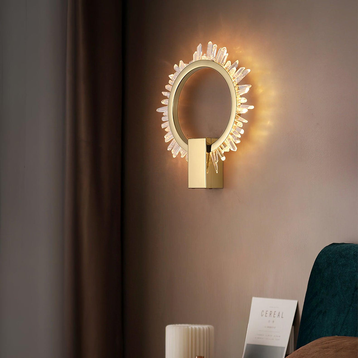 Faceted Crystal Contemporary Luxe Wall Lamp