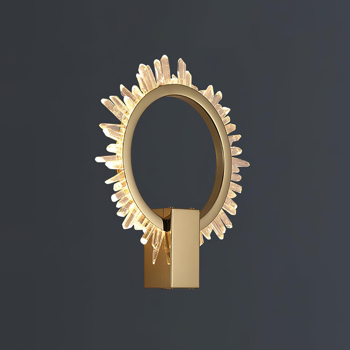 Faceted Crystal Contemporary Luxe Wall Lamp