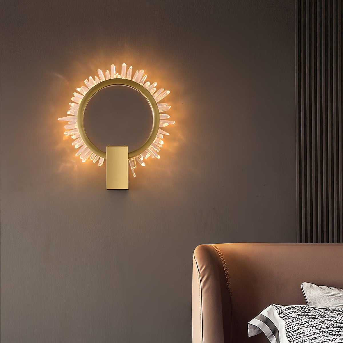 Faceted Crystal Contemporary Luxe Wall Lamp