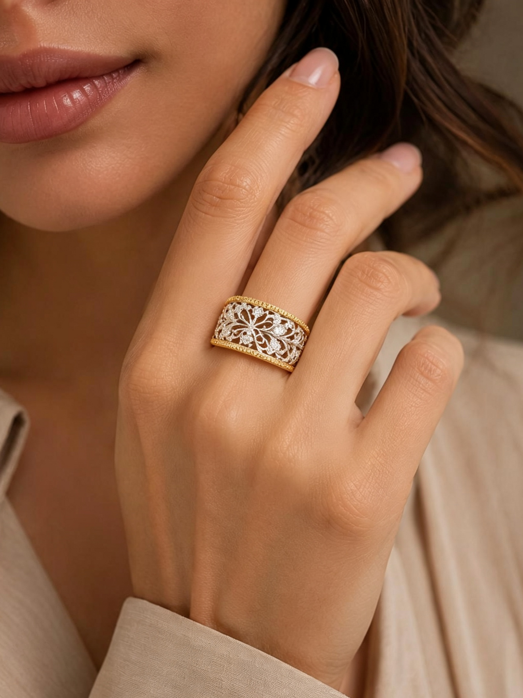 Classic Zirconia Vintage Ring