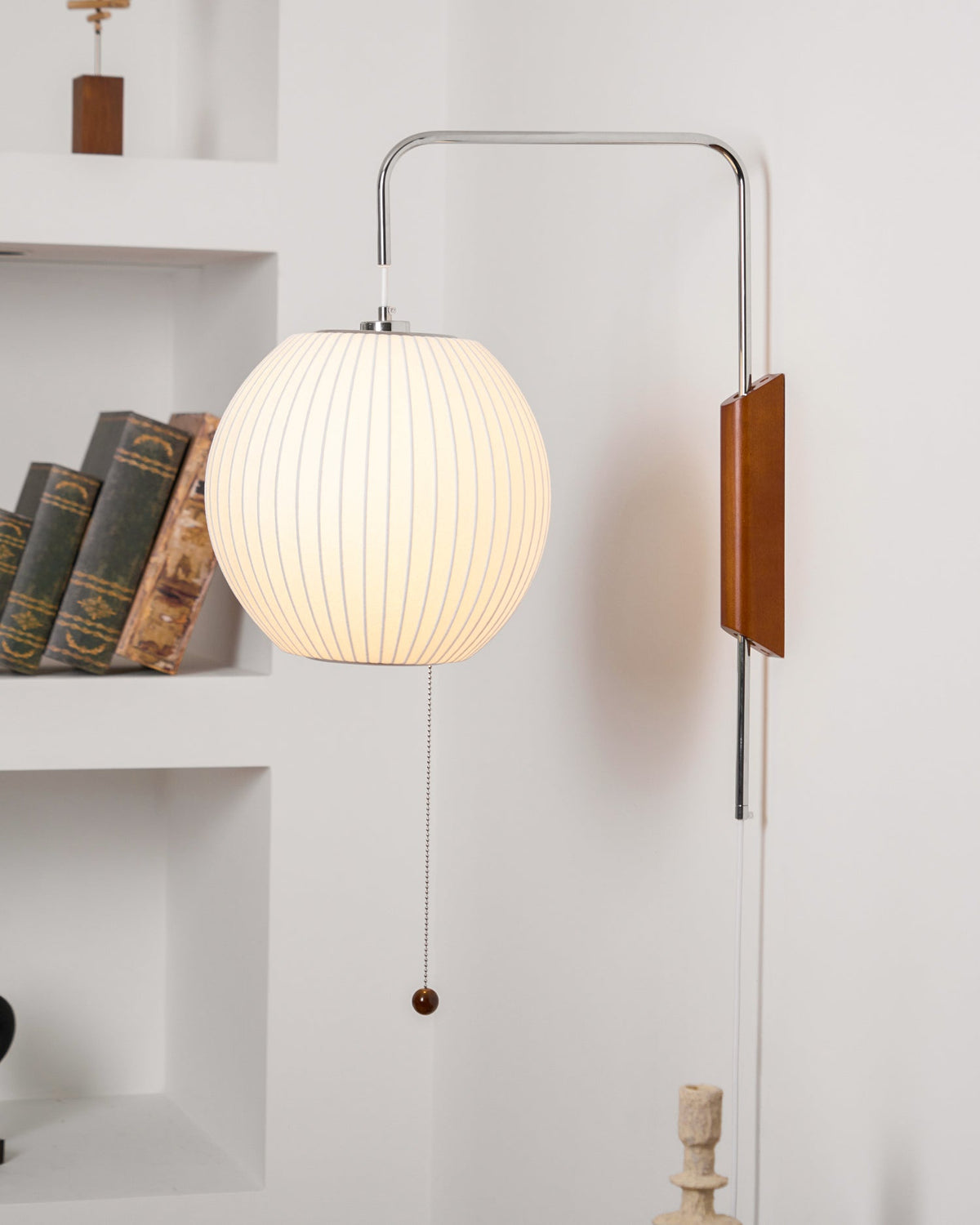 Spherical Contemporary Wall Sconce Swivel Arm