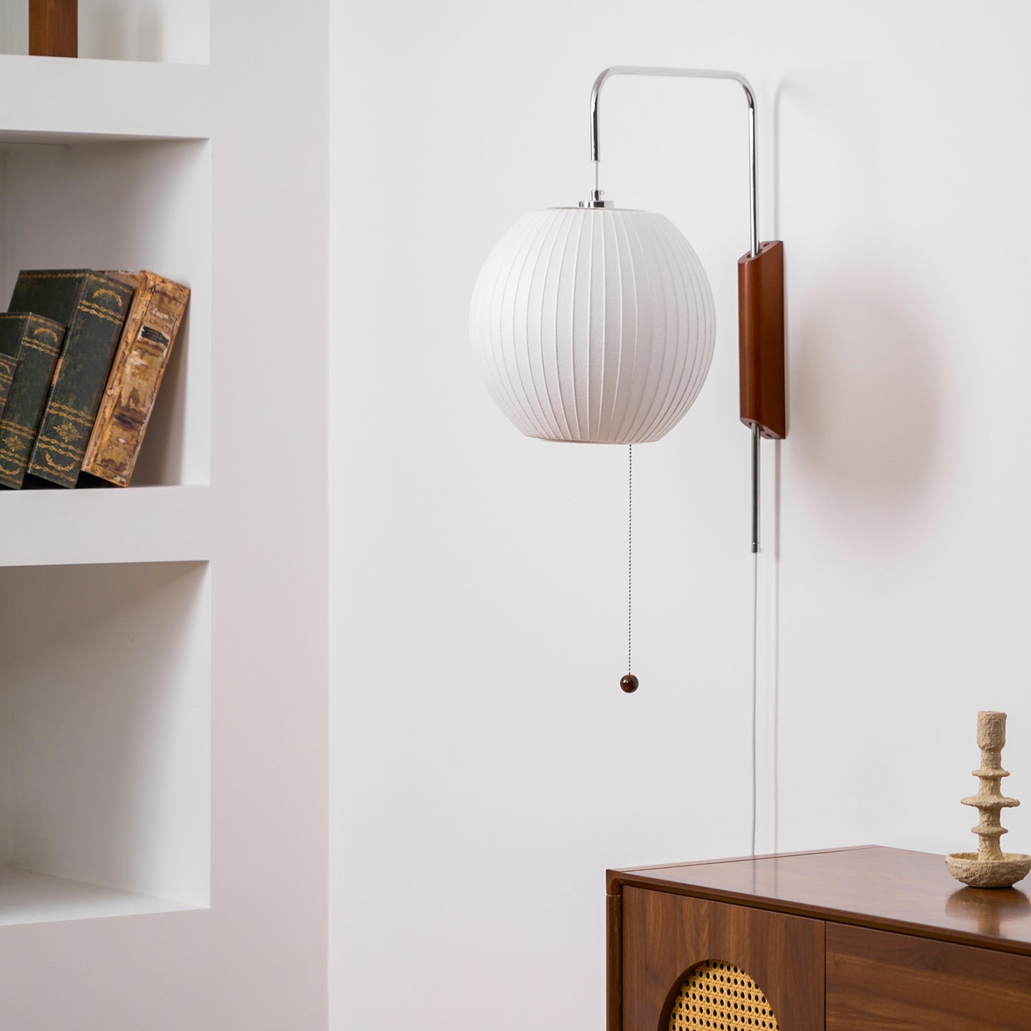 Spherical Contemporary Wall Sconce Swivel Arm