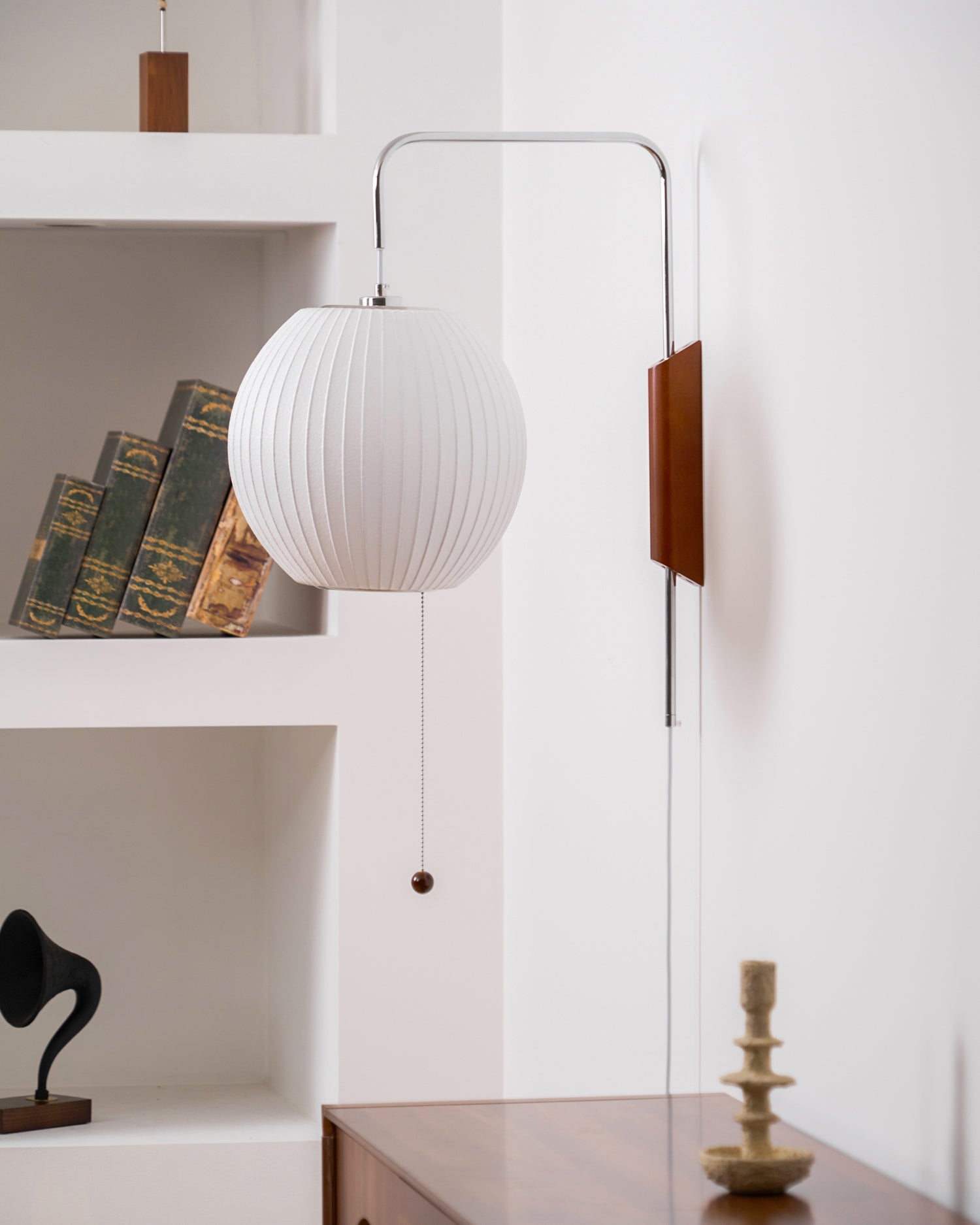 Spherical Contemporary Wall Sconce Swivel Arm