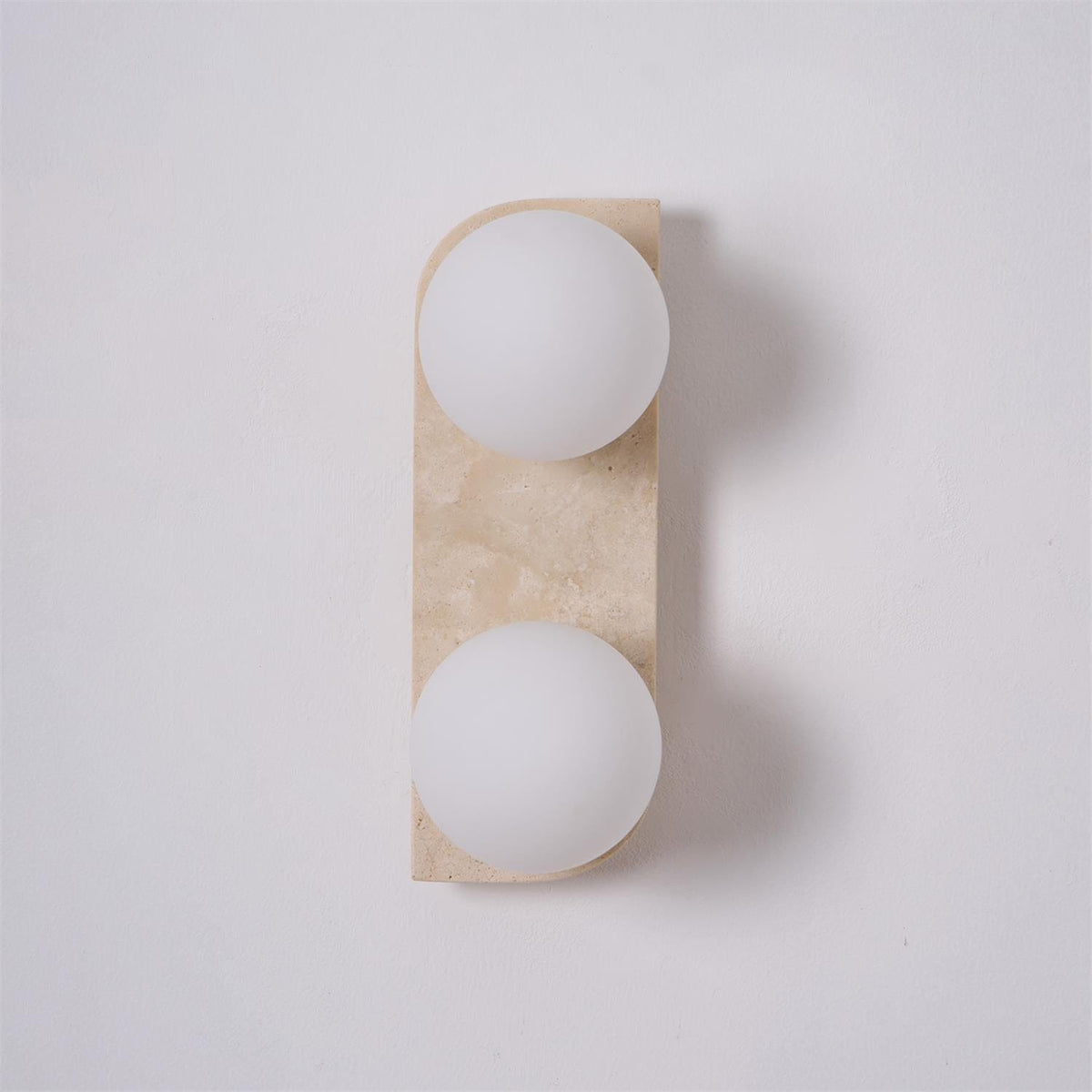 Spherical Travertine Contemporary Wall Light