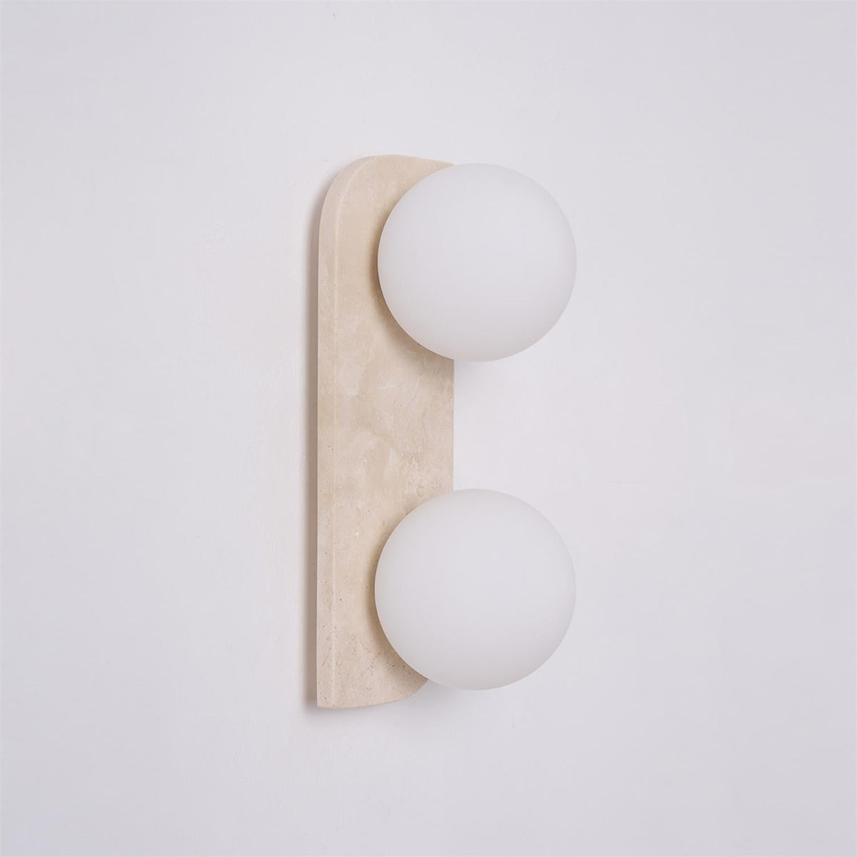 Spherical Travertine Contemporary Wall Light