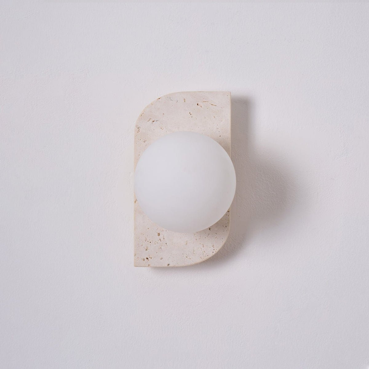 Spherical Travertine Contemporary Wall Light