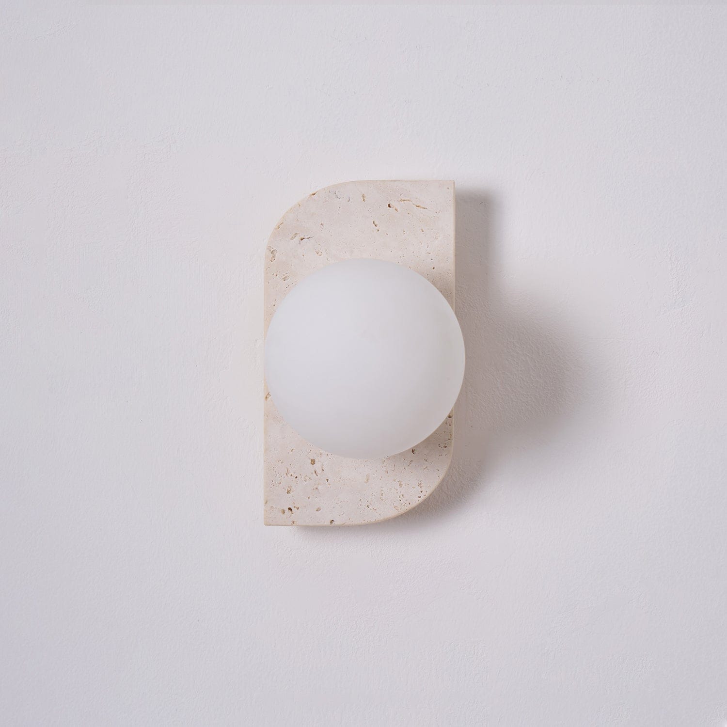 Spherical Travertine Contemporary Wall Light