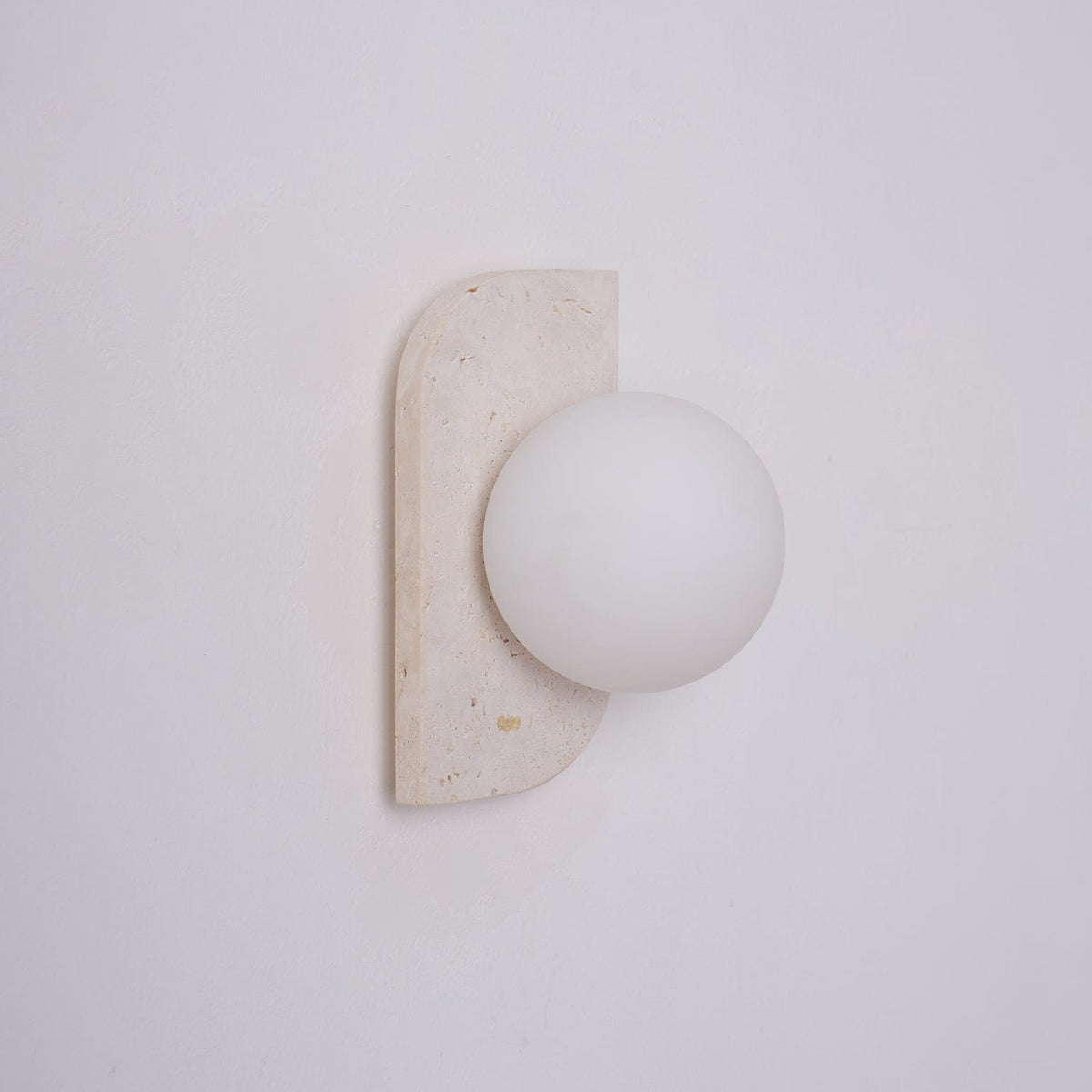 Spherical Travertine Contemporary Wall Light