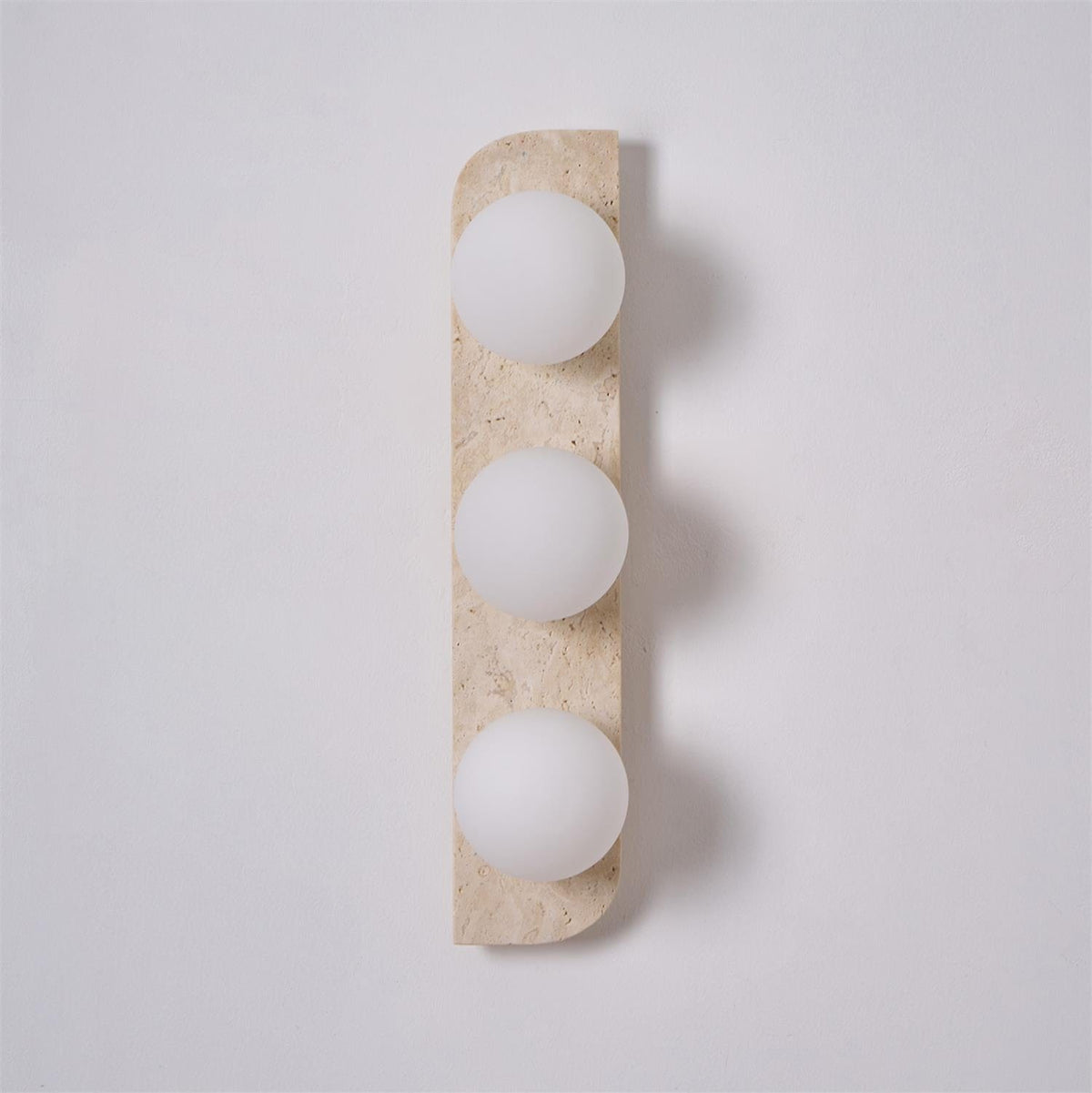 Spherical Travertine Contemporary Wall Light