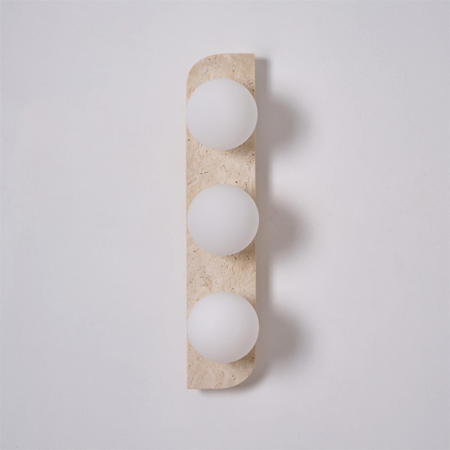 Spherical Travertine Contemporary Wall Light