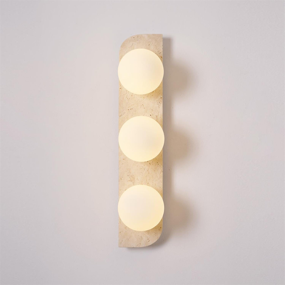 Spherical Travertine Contemporary Wall Light