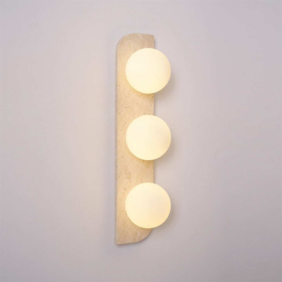 Spherical Travertine Contemporary Wall Light