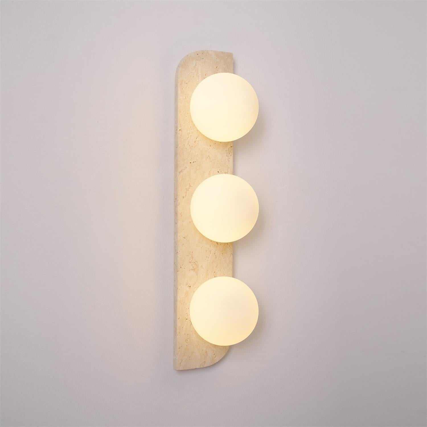Spherical Travertine Contemporary Wall Light