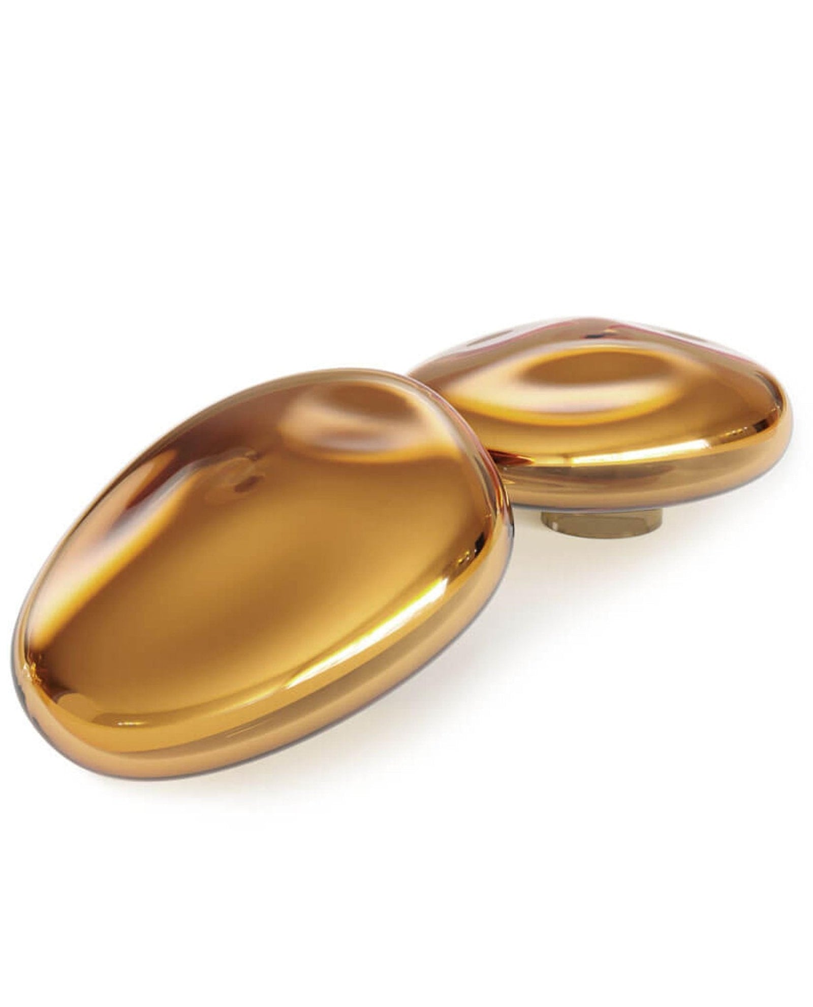 Handblown Crystal Gold Finish Wall Sconce